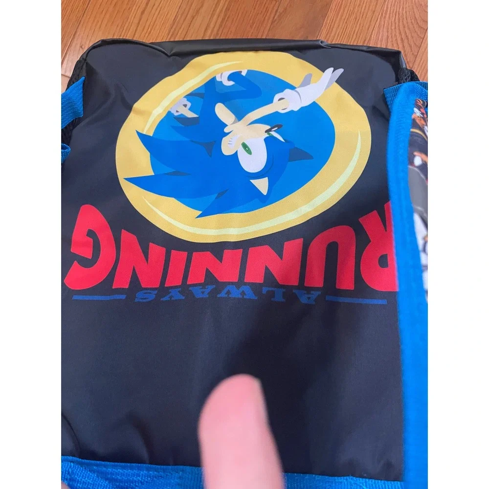 Sonic the Hedgehog 4 Piece Backpack Set Lunch Tote Headphones Blue 17 Inch